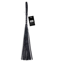SPORTSHEETS Velvet Noir Chain Flogger - Black 43 cm Flogger Whip - Mr and Mrs D's
