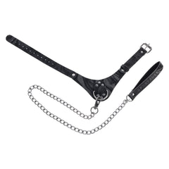 SPORTSHEETS Velvet Noir Collar & Leash - Black Restraint & Leash - Mr and Mrs D's