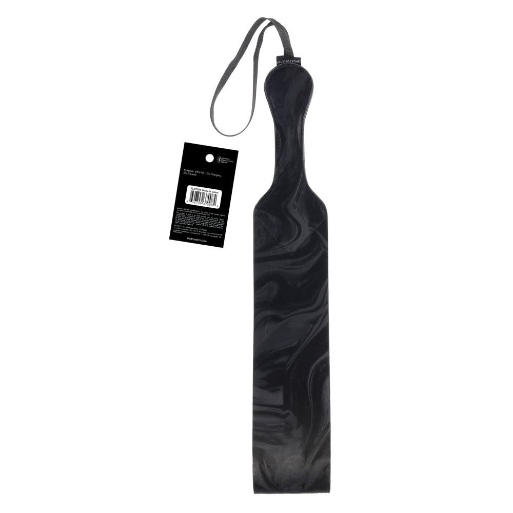 SPORTSHEETS Velvet Noir Loop Paddle - Black 42 cm Paddle - Mr and Mrs D's