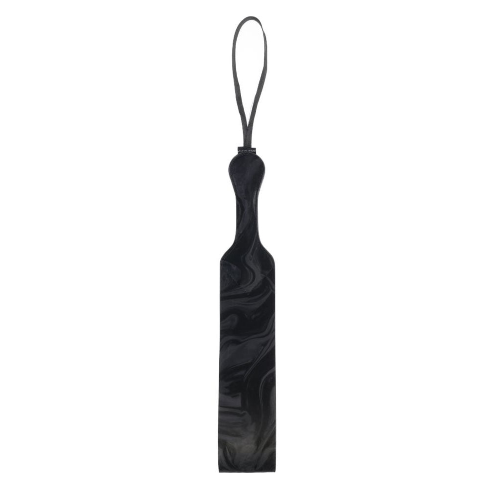 SPORTSHEETS Velvet Noir Loop Paddle - Black 42 cm Paddle - Mr and Mrs D's