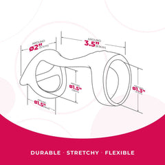 Strap The Balls - Black Cock Strap with Ball Stretcher - COCK RINGS - Mr and Mrs D's