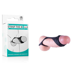 Strap The Balls - Black Cock Strap with Ball Stretcher - Mr and Mrs D's