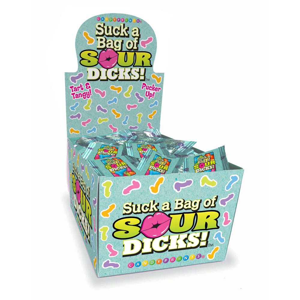 Suck A Bag Of Sour Dicks Counter Display - Mr and Mrs D's