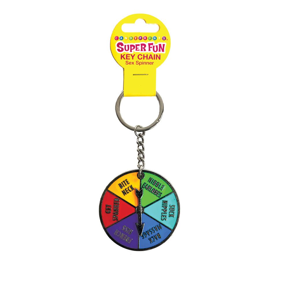 Super Fun Key Chain - Sex Spinner - Naughty Spinner Novelty Keychain - Mr and Mrs D's