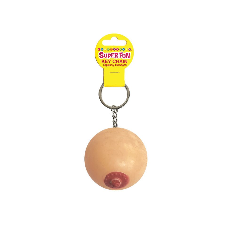 Super Fun Key Chain - Squishy Boob - Novelty Keychain - Mr and Mrs D's
