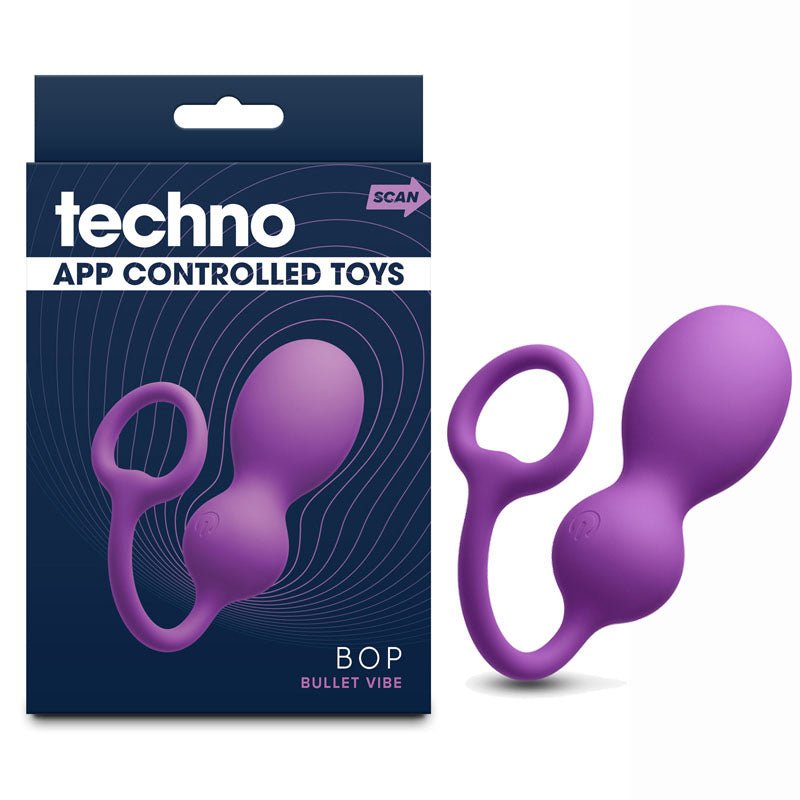 Techno - Bop - Purple USB Rechargeable Vibrating Kegel Exerciser with App Contol - KEGEL TOYS - Mr and Mrs D's