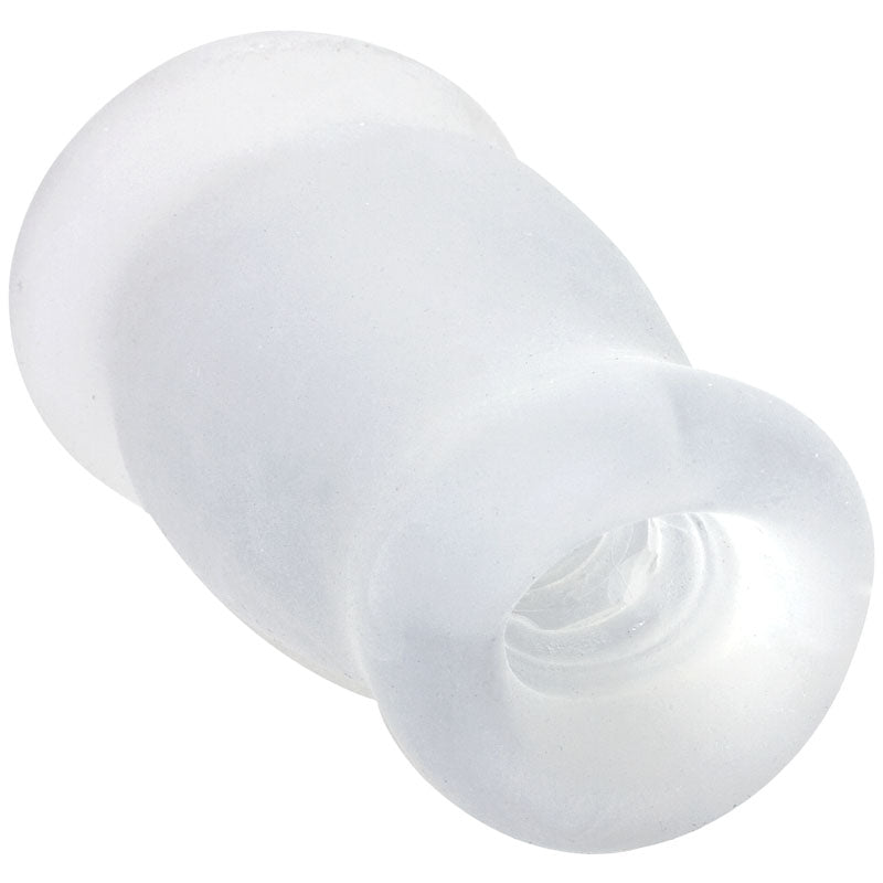 White plastic bottle cap on a white background
