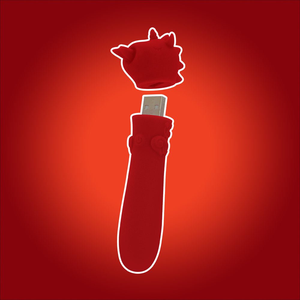Unihorn - USB Bullet - Blaze Diablo - Red USB Rechargeable Vibrating Bullet - BULLETS & EGGS - Mr and Mrs D's
