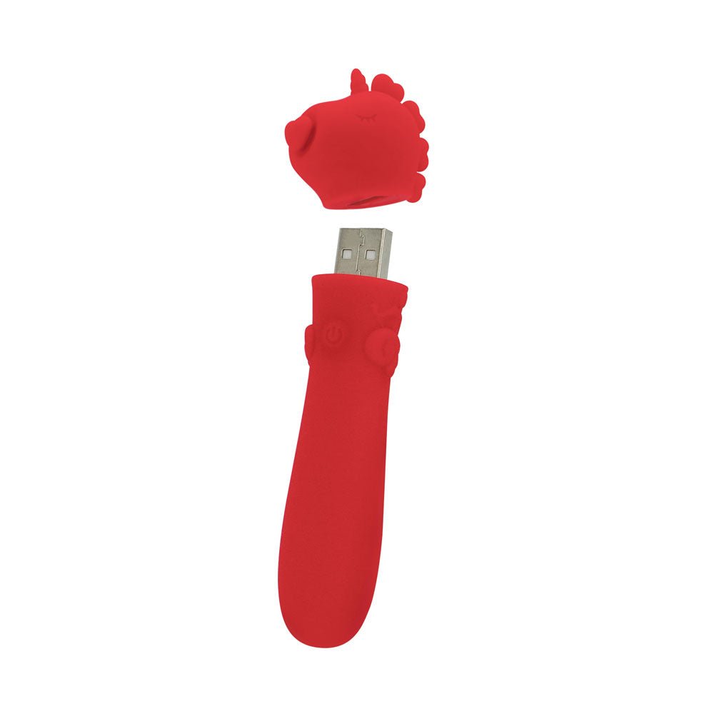 Unihorn - USB Bullet - Cupid's Beau - Red USB Rechargeable Vibrating Bullet - Mr and Mrs D's