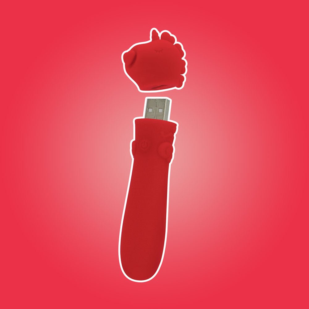 Unihorn - USB Bullet - Cupid's Beau - Red USB Rechargeable Vibrating Bullet - Mr and Mrs D's