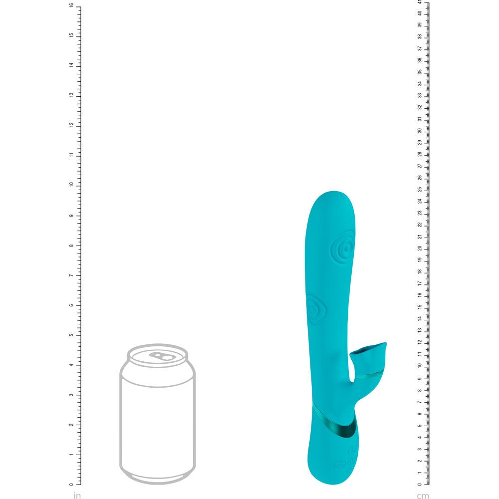 VIVE Fiore - Blue 25 cm USB Rechargeable Tapping Rabbit Vibrator - Mr and Mrs D's