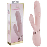 VIVE Fronda - Pink - Pink 25 cm USB Rechargeable Tapping Rabbit Vibrator - Mr and Mrs D's