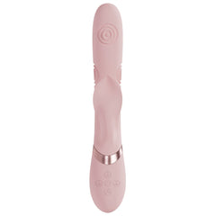 VIVE Fronda - Pink - Pink 25 cm USB Rechargeable Tapping Rabbit Vibrator - Mr and Mrs D's