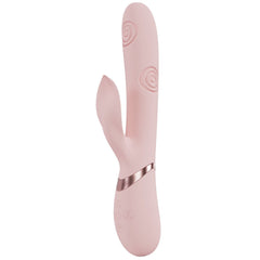 VIVE Fronda - Pink - Pink 25 cm USB Rechargeable Tapping Rabbit Vibrator - Mr and Mrs D's