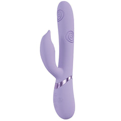VIVE Pallina - Purple - Purple 25 cm USB Rechargeable Tapping Rabbit Vibrator - Mr and Mrs D's