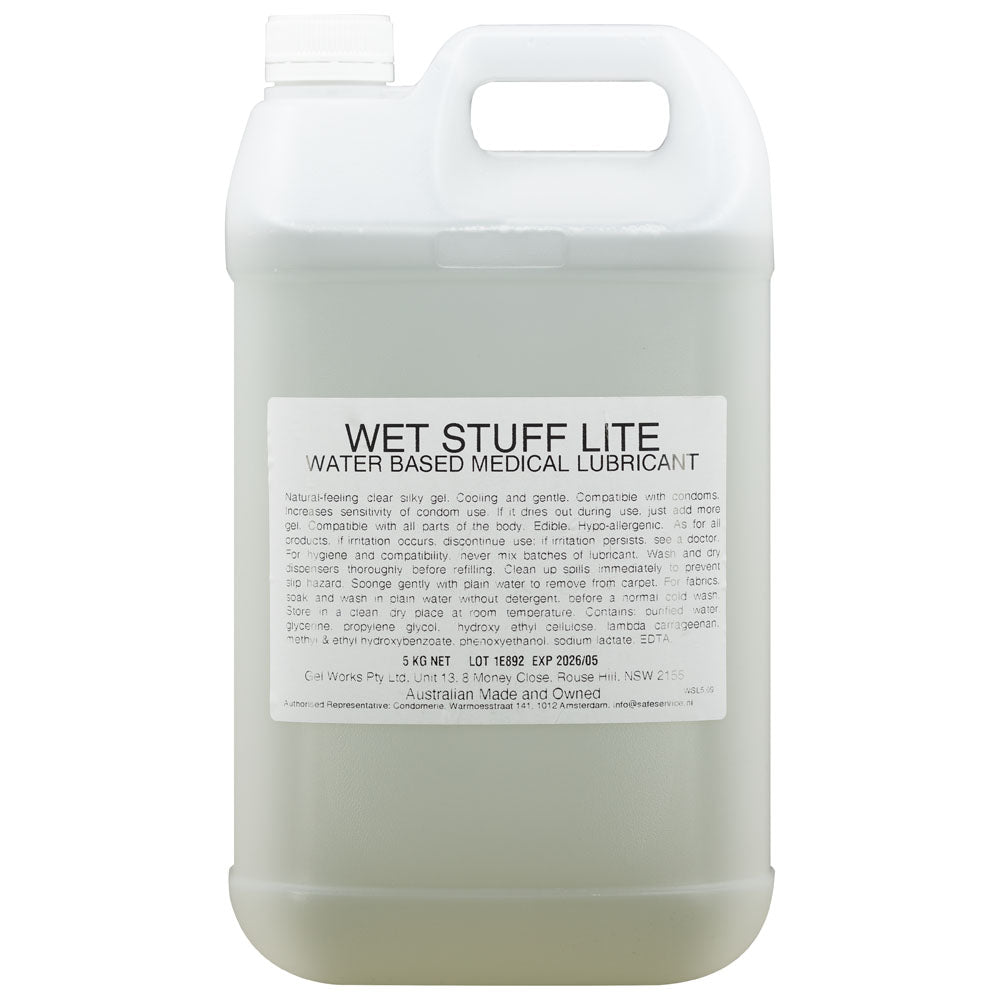 Wet Stuff Lite Water Based Lubricant - 5kg Bottle - Mr and Mrs D's