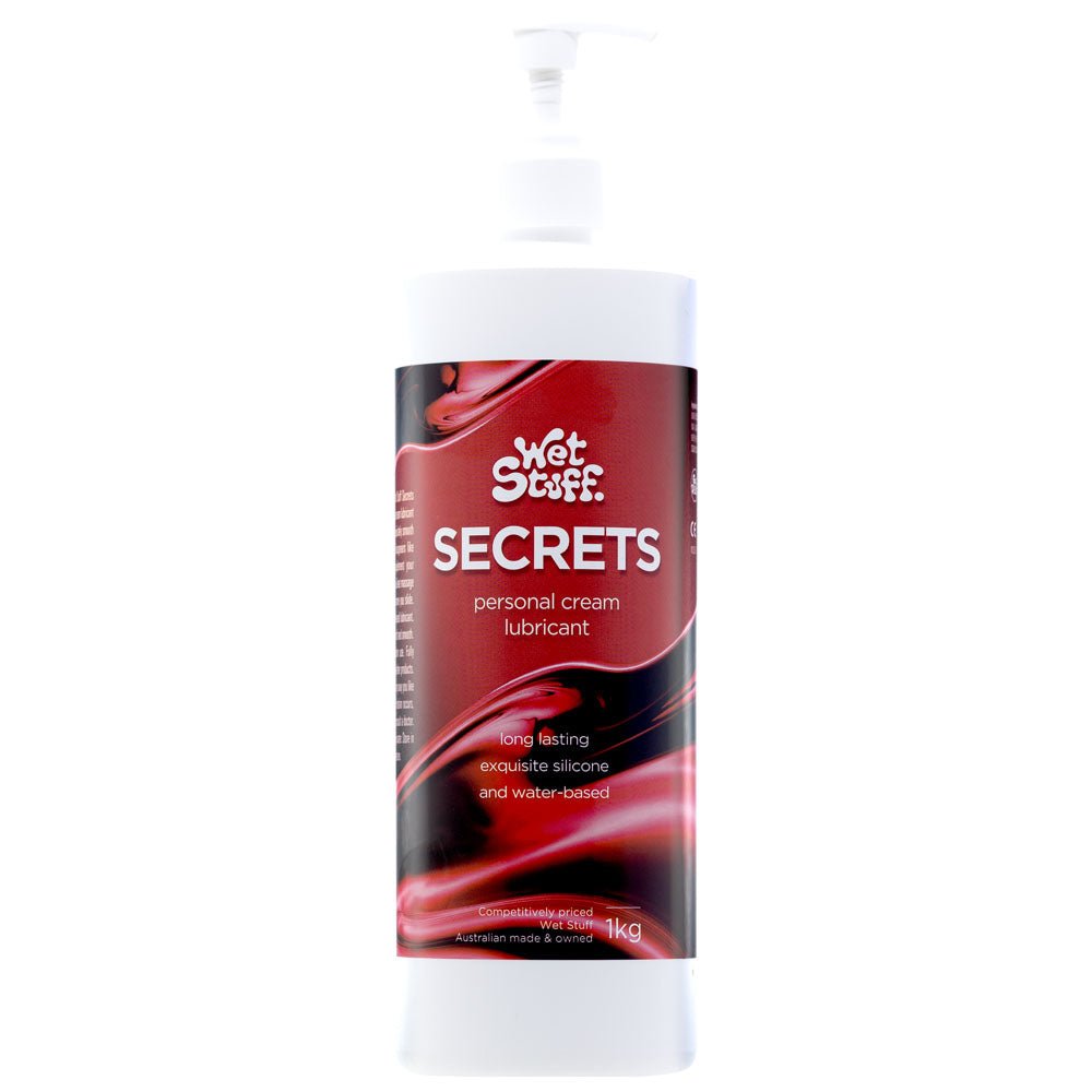 Wet Stuff Secrets Hybrid Lubricant - 1 kg Pump Bottle - Mr and Mrs D's