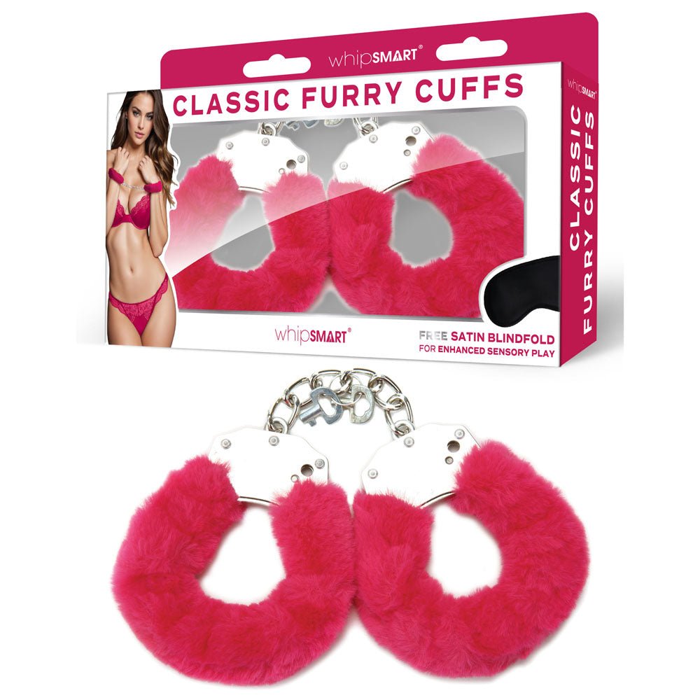 WhipSmart Classic Furry Cuffs - Hot Pink - Mr and Mrs D's
