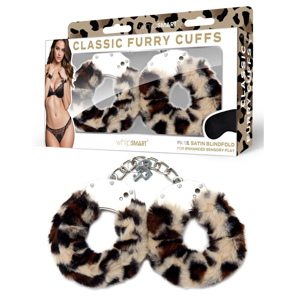 WhipSmart Classic Furry Cuffs - Leopard - Mr and Mrs D's