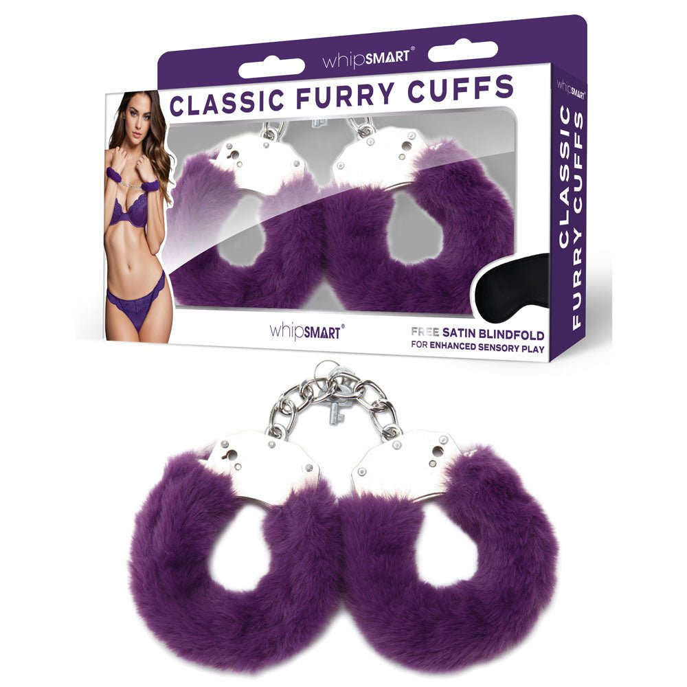 WhipSmart Classic Furry Cuffs - Purple - Mr and Mrs D's