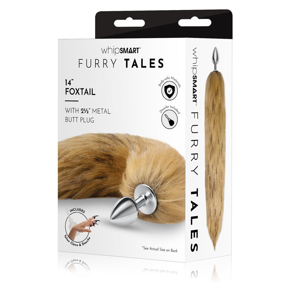 WhipSmart Furry Tales 14 Inch Brown Butt Plug Fox Tail - Mr and Mrs D's