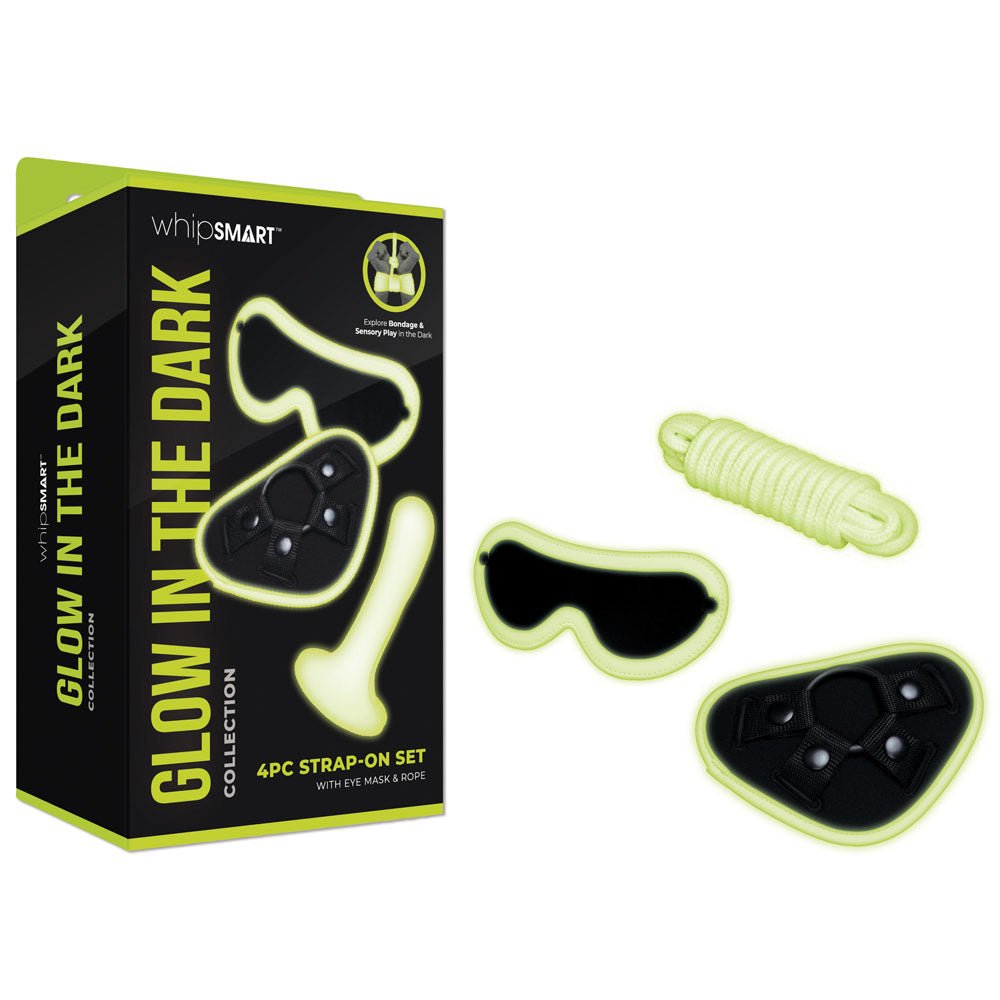 WhipSmart Glow In The Dark 4pc Strap - On Set - Mr and Mrs D's