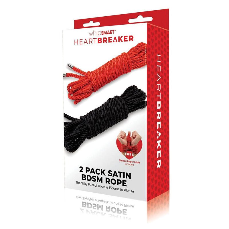 WhipSmart Heartbreaker 2 Pack Satin BDSM Rope - Mr and Mrs D's
