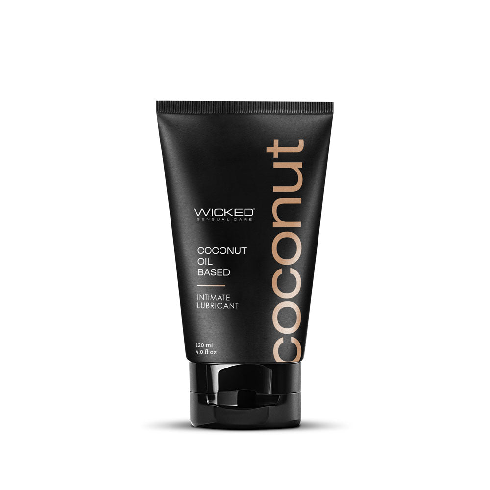 Wicked Coconut oil-based lubricant tube on a white background