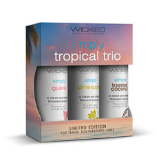 Wicked Simply Tropical Trio - Flavoured Water Based Lubricants - Set of 3 x 30 ml Bottles - Mr and Mrs D's
