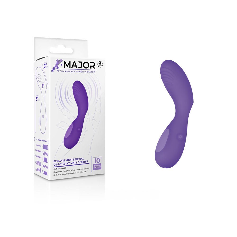 X Major Finger Vibe - Purple G - Spot Vibrator - Mr and Mrs D's