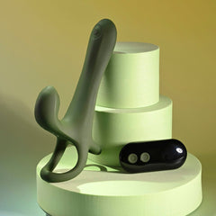 Zero Tolerance STRAP, TAP & GO - Green USB Rechargeable Vibrating & Tapping Penis Sleeve with Wireless Remote - Mr and Mrs D's