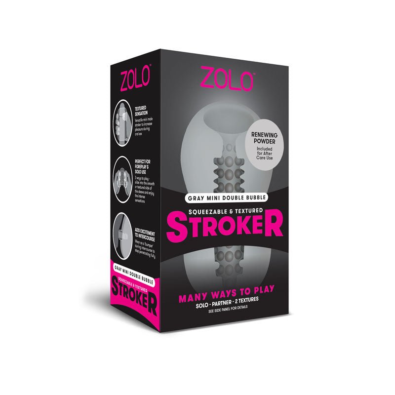 Zolo Grey Mini Double Bubble Stroker Masturbator - Mr and Mrs D's