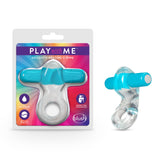 Play With Me Delight Vibrating Cock Ring Blue