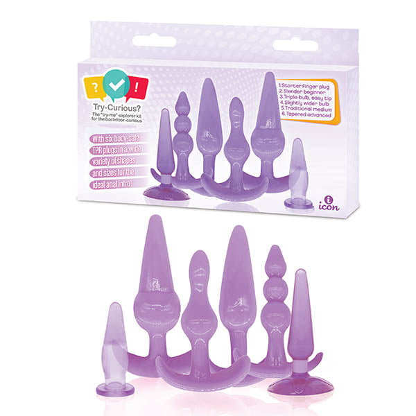 Try-Curious Purple Anal Butt Plug Kit