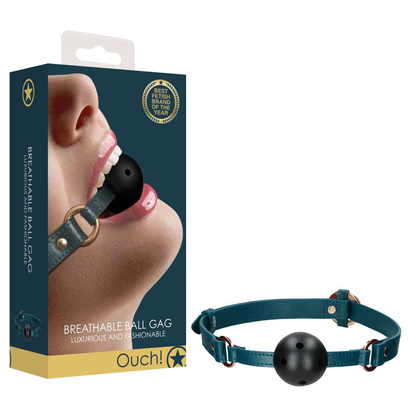 OUCH! Halo Breathable Ball Gag in Green