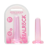 REALROCK Non Realistic Pink Dildo With Suction Cup - 13.5 cm