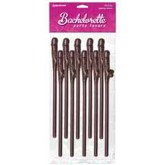 Bachelorette Party Favours - 10 Dicky Sipping Straws - Mr and Mrs D's