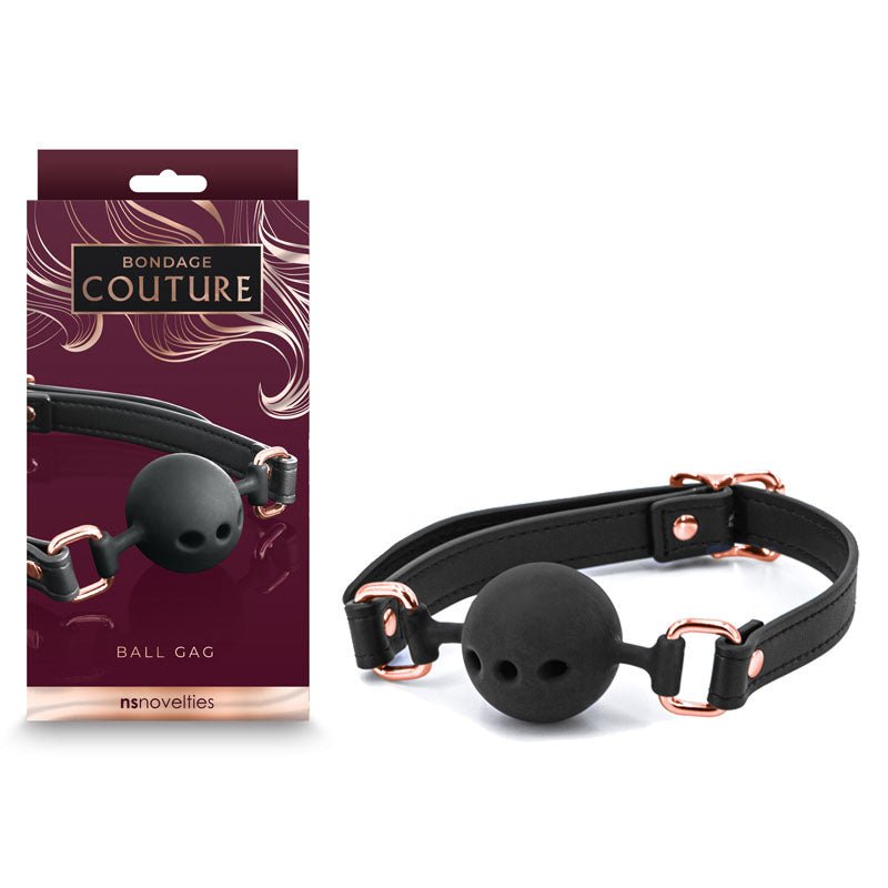Bondage Couture Ball Gag - Black - Mr and Mrs D's