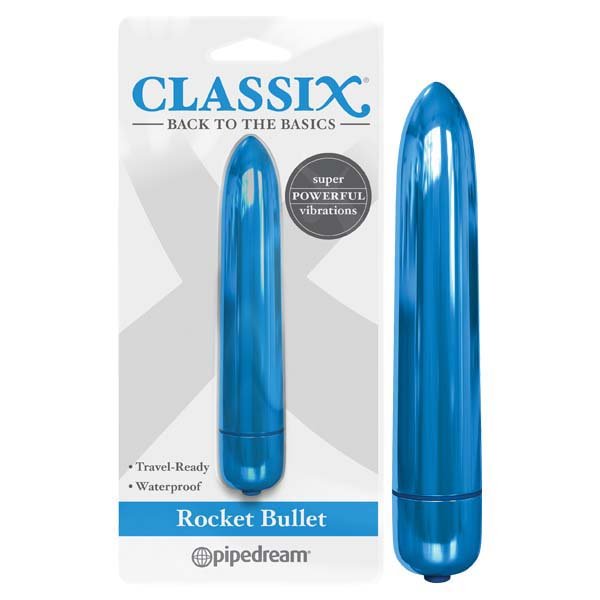Classix Rocket Bullet Vibrator Blue - Mr and Mrs D's