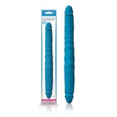 Colours Pleasures Double Ended Dildo Blue - Mr and Mrs D's