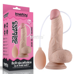 Cumming Softee Soft Ejaculation Cock 8'' with Balls - Mr and Mrs D's