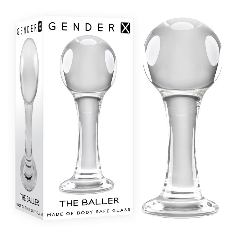 Gender X THE BALLER GLASS BUTT PLUG - Mr and Mrs D's