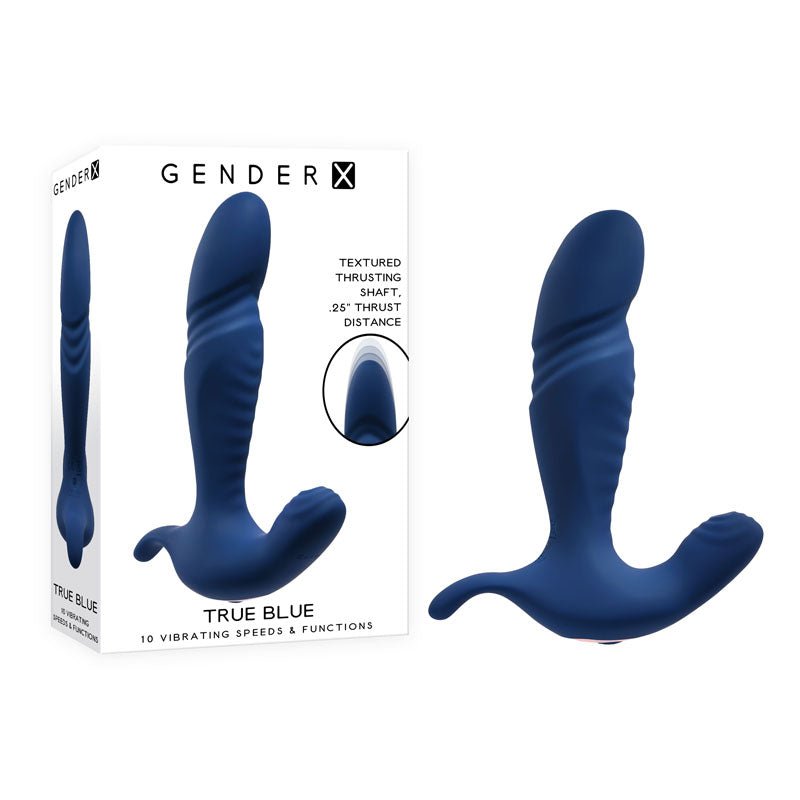 Gender X TRUE BLUE THRUSTING PROSTATE MASSAGER BUTT PLUG - Mr and Mrs D's