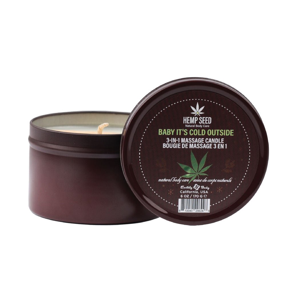 Hemp Seed 3 - In - 1 Massage Candle - Baby It's Cold Outside - Mr and Mrs D's