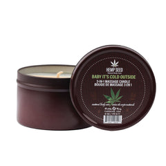 Hemp Seed 3 - In - 1 Massage Candle - Baby It's Cold Outside - Mr and Mrs D's