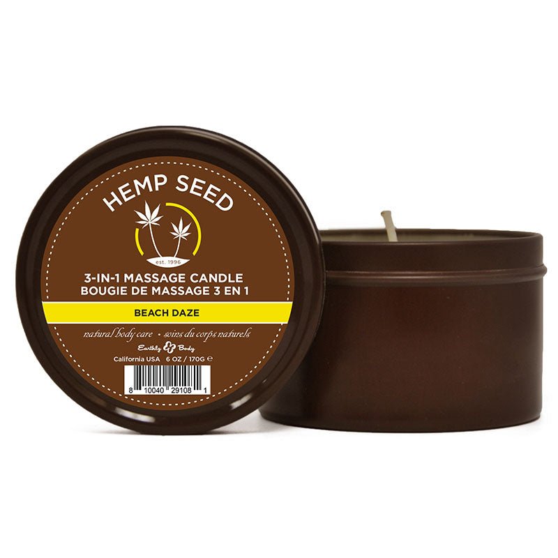Hemp Seed 3 - In - 1 Massage Candle Beach Daze - Mr and Mrs D's