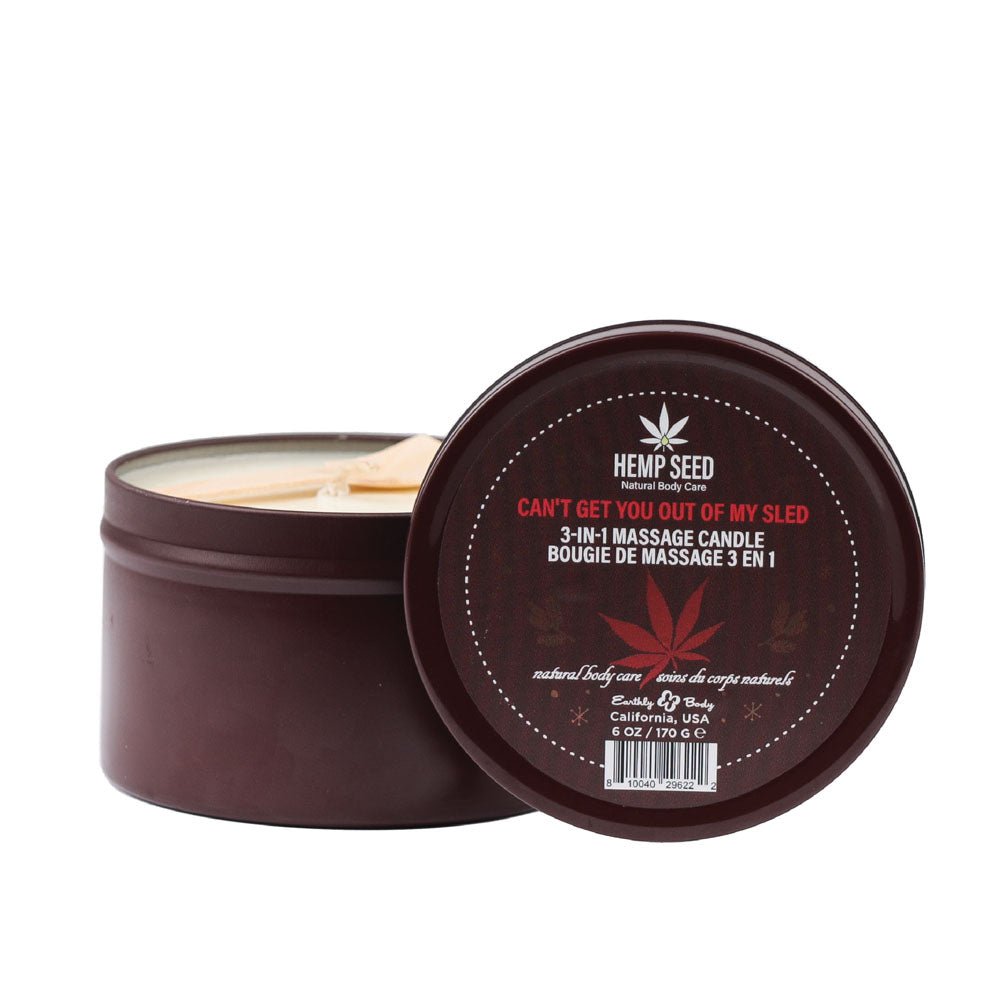 Hemp Seed 3 - In - 1 Massage Candle - Can't Get You Out Of My Sled - Mr and Mrs D's