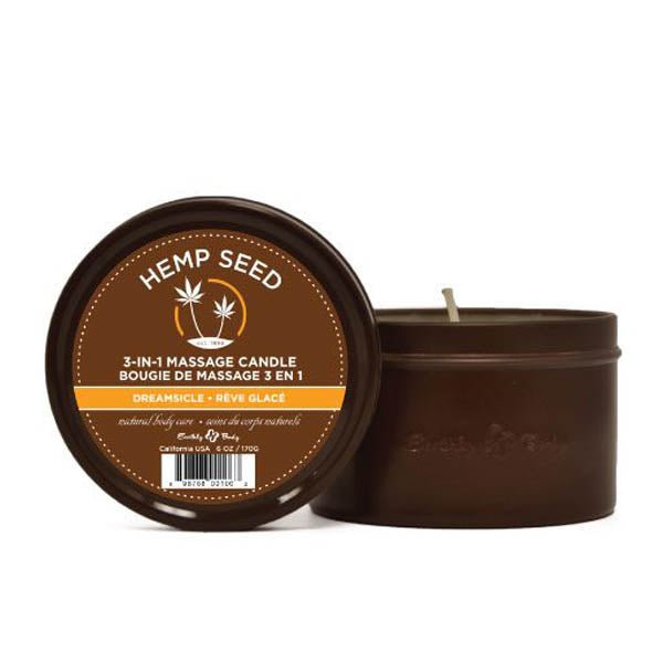 Hemp Seed 3 - In - 1 Massage Candle Dreamsicle - Mr and Mrs D's
