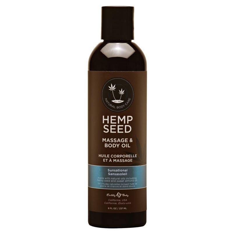 Hemp Seed Massage & Body Oil - Italian Bergamot, Juniper Berries & White Wood Scented - 237 ml - Mr and Mrs D's