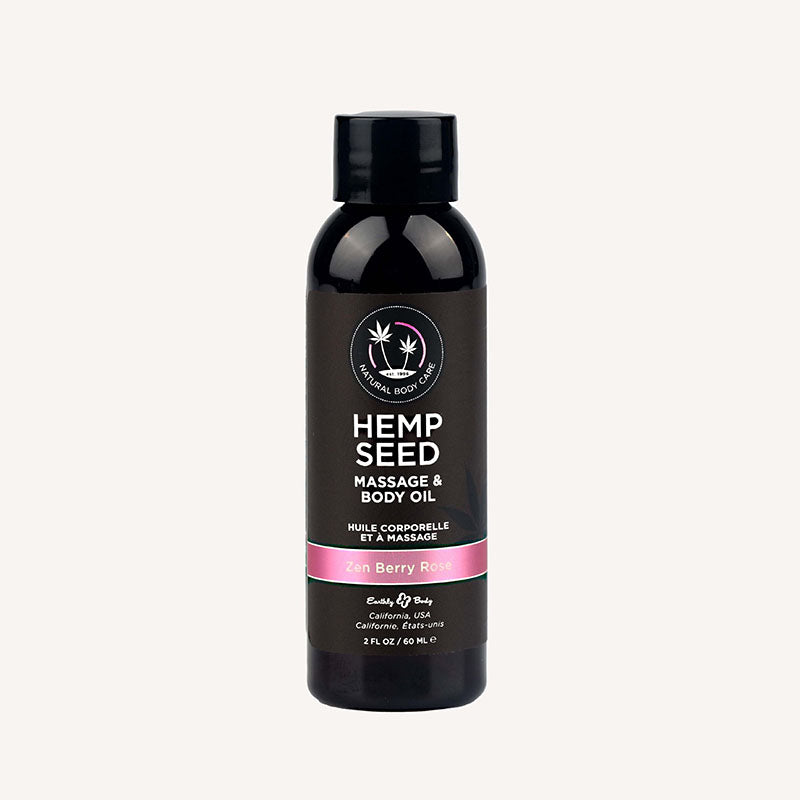 Hemp Seed Massage & Body Oil Zen Berry Rose - 60ml - Mr and Mrs D's